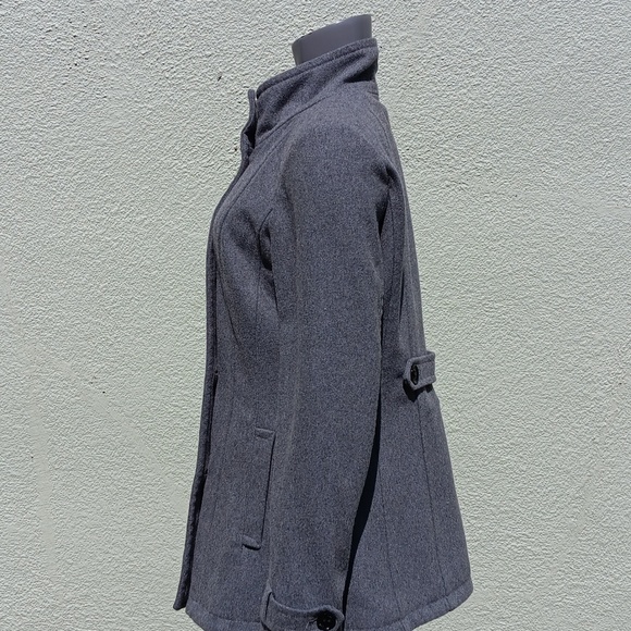 Guess Ladies (10) Button Grey Wool Blend Peaoat - Picture 2 of 16